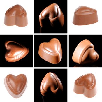 Chocolate candy collage
