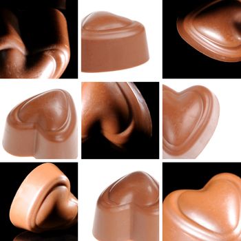 Chocolate candy collage