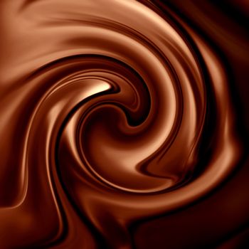 Abstract background of chocolate colored, smoothly textured folds