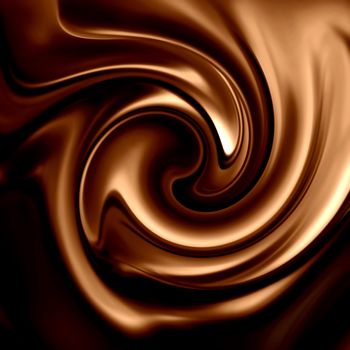 Abstract background of chocolate colored, smoothly textured folds