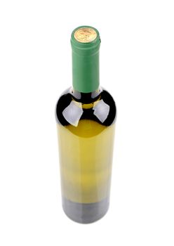 Bottle of wine isolated on white background