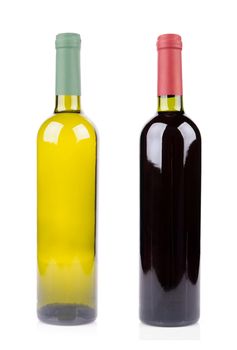 Bottle of wine isolated on white background