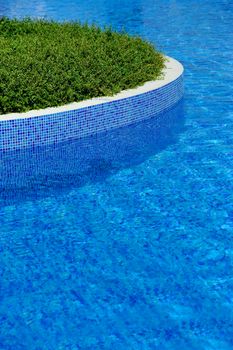 Beautiful view of swimming pool of luxury hotel