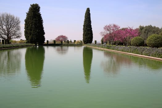 Ancient ruins of Villa Adriana ( The Hadrian's Villa ), Pecile, Tivoli, Italy