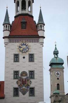 Old Town Hall (Altes Rathaus) building at Marienplatz in Munich, Germany