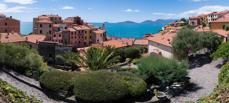 View from the Tellaro village, Italy.