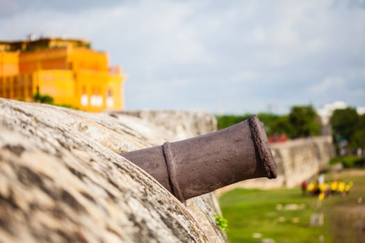 Cannon of Cartagena's wall