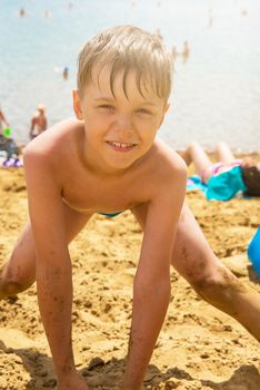 Baby boy at the beach