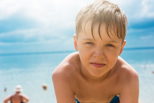 Baby boy at the beach