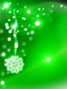 green christmas snowflake background
