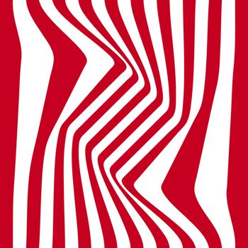 Striped abstract background. red and white zebra print. illustration.