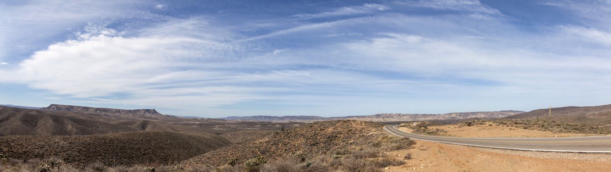Panorama of the Baja California desert