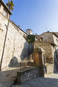 Glimpse view of a Umbrian medieval town