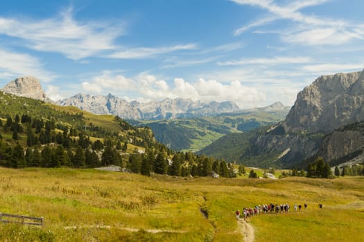 Panoramic view of Italian mountain landscapes
