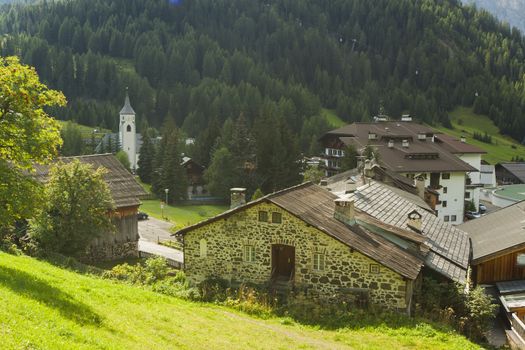 Panoramic view of Italian mountain landscapes