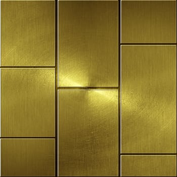 shiny gold wall. golden background and texture. 3d illustration.