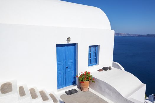 Oia, typical town of Santorini, Greece.