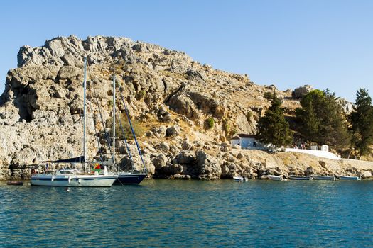 View of the harbor on a tourist resort