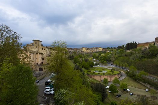 Scenic view of a country of the Tuscan hills