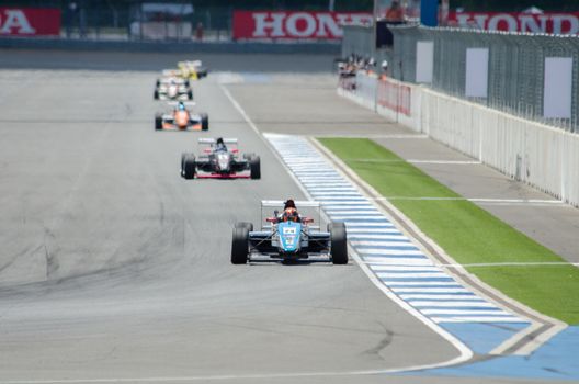 BURIRAM - THAILAND 24 : Formula Masters China Series on display Buriram Super Race 2016 at Chang International Racing Circuit on July 24, 2016, Buriram, Thailand.