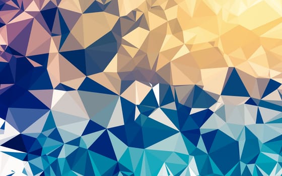 Abstract low poly background, geometry triangle, mosaic pastel color background