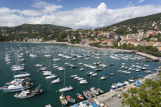 View of the harbor on a tourist resort