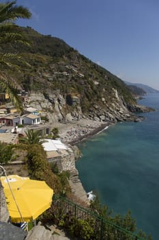 View of a small bay of the Five Lands of the Ligurian coast