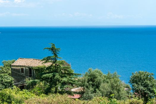 The beautiful Sicilian coast with ancient summer residences