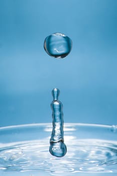 drop of water that returns to form a column