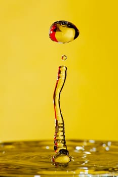 drop of water that returns to form a column