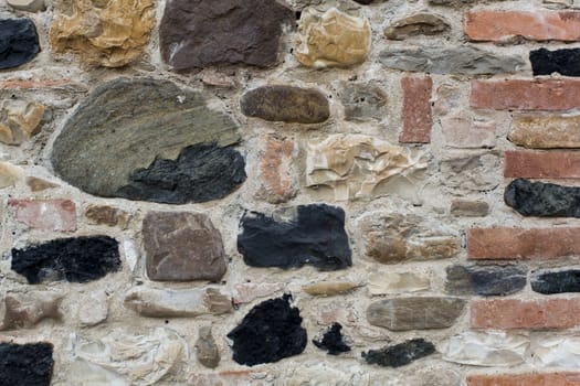 View of a detail of an ancient wall