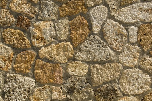 View of a detail of a wall of a house