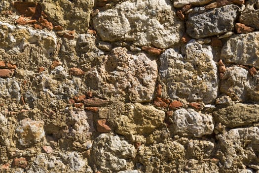 View of a detail of an ancient wall