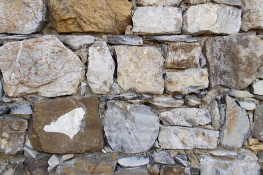 View of a detail of an ancient wall