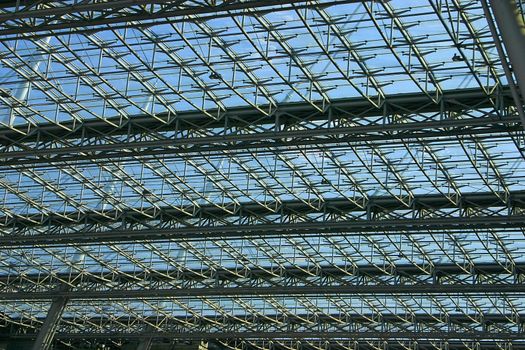 Roof of a Modern Building made from Steel and Glass