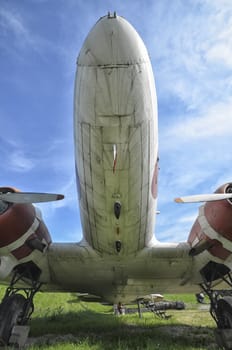 Bottom view of the famous DC-3 aircraft