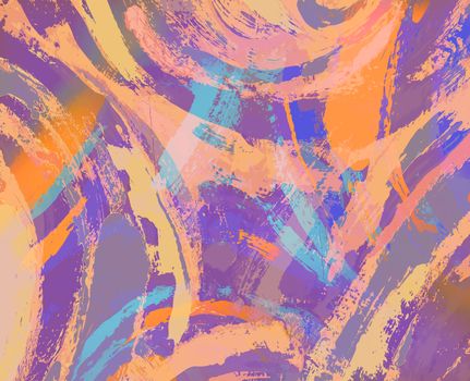 Digital Painting Abstract Textured Colorful Background for Design