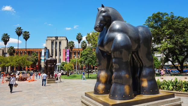 Botero Plaza is a place visited by tourists, it is located in the center of the city of Medellin