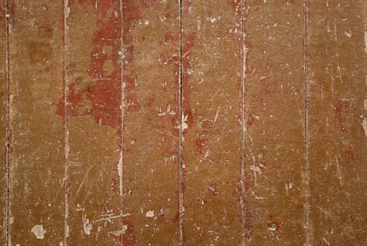 Abstract background of old painted boards with peeling paint