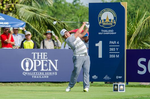 CHONBURI - DECEMBER 13 : Panuphol Pittayarat of Thailand player in Thailand Golf Championship 2015 at Amata Spring Country Club on December 13, 2015 in Chonburi, Thailand.