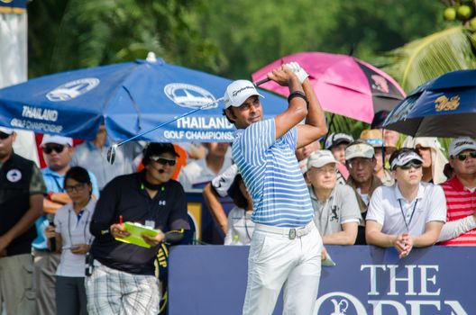 CHONBURI - DECEMBER 13 : Jyoti Randhawa of India player in Thailand Golf Championship 2015 at Amata Spring Country Club on December 13, 2015 in Chonburi, Thailand.