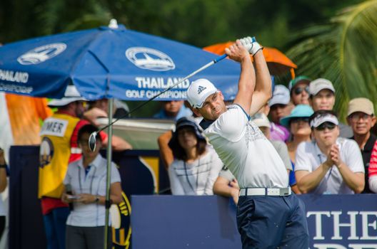 CHONBURI - DECEMBER 13 : Sergio Garcia of Spain player in Thailand Golf Championship 2015 at Amata Spring Country Club on December 13, 2015 in Chonburi, Thailand.