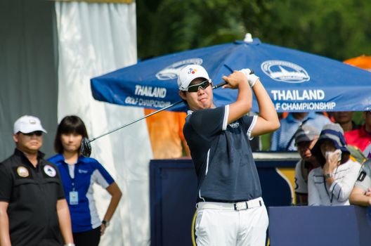 CHONBURI - DECEMBER 13 : Byeonghun An of South Korea player in Thailand Golf Championship 2015 at Amata Spring Country Club on December 13, 2015 in Chonburi, Thailand.