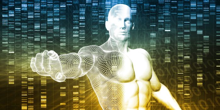 Scientific Research and Genetic DNA Science Concept