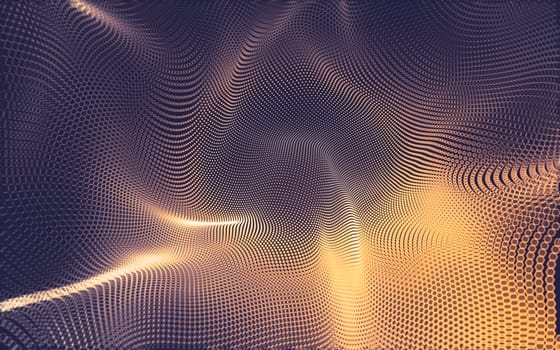 Abstract polygonal space low poly dark background with connecting dots and lines. Connection structure. 3d rendering