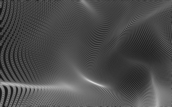 Abstract polygonal space low poly dark background with connecting dots and lines. Connection structure. 3d rendering