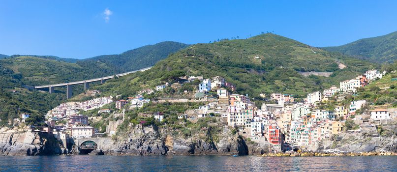 In Cinque Terre area, Rio Maggiore is one of the most beautiful town due to the V shape of rural houses disposal