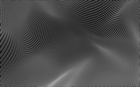 Abstract polygonal space low poly dark background with connecting dots and lines. Connection structure. 3d rendering