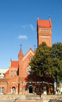 Red Church of Independence Square, Minsk, Belarus