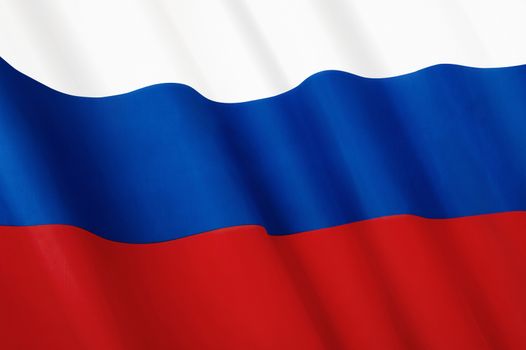 Close-up flag of Russian Federation